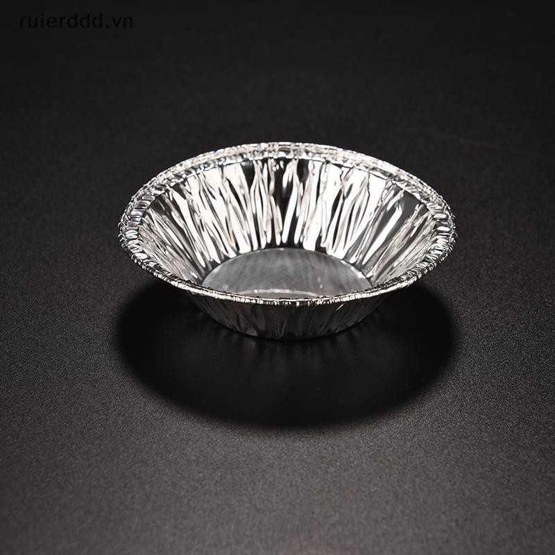 # Ruierdd # 50 Chiếc Dùng Một Lần Giấy Nhôm Nướng Bánh Quy Muffin Cupcake Trứng Tart Khuôn Tròn.