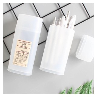 Hộp đựng bút NEATDWELL, Hộp bút chì mờ có thể tháo rời, Đa chức năng đơn giản có nắp Hộp cọ trang điểm hình trụ Trường học