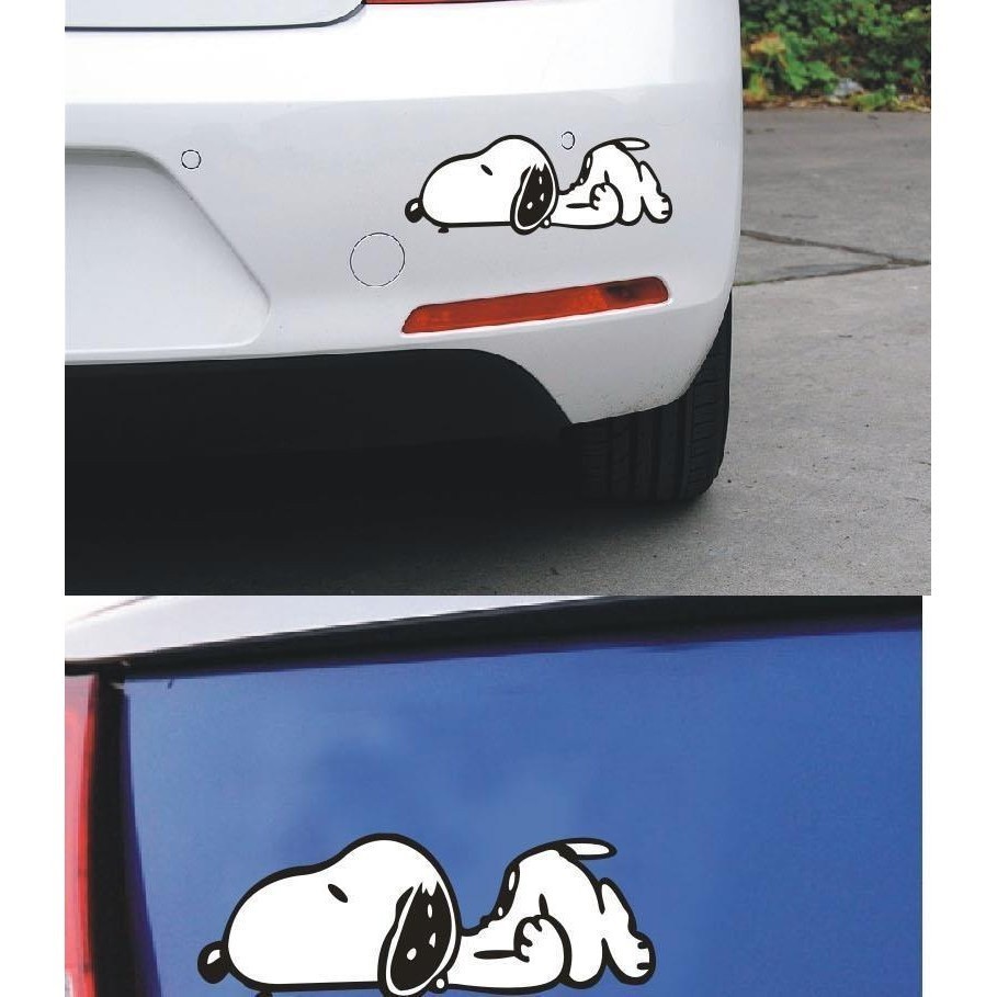 Nhãn dán xe hơi HL Snoopy, nhãn dán xe cá nhân, vết trầy xước, nhãn dán trầy xước, nhãn dán xe hơi ngộ nghĩnh, nhãn dán hoạt hình, nhãn dán xe hơi, chống thấm nước