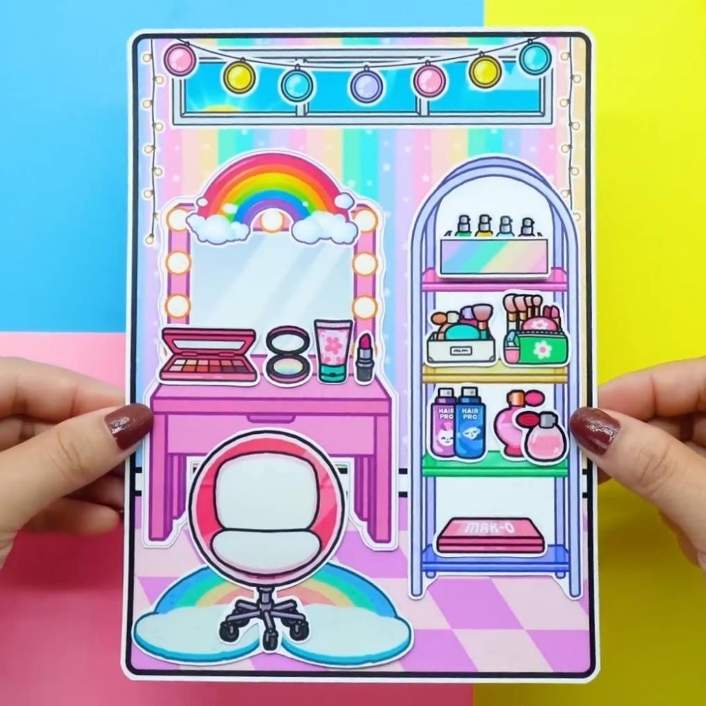 Ngôi nhà búp bê học liệu unicose quite book toca Đồ chơi thông minh Đồ chơi thủ công