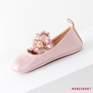Mg-baby Girl Premium PU Flats Hoa Trẻ Sơ Sinh Giày Cũi Walker Đầu Tiên Cho Tiệc Lễ Hội Tắm Cho Bé