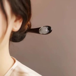 Kẹp tóc bằng gỗ cáo nhỏ dễ thương đầu sườn xám phụ kiện