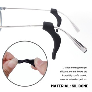 50 Cặp Móc Tai Silicon Chống Trơn Trượt Cho Kính - Co Giãn Grip Temple Tip Nút Chặn - Kính Mắt Giữ Kính Mắt Giá Đỡ