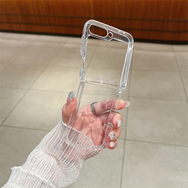 Ốp Điện Thoại TPU Mềm Trong Suốt Cho Samsung Galaxy Z Flip 6 Flip 5 Flip 4 Flip 3 5G Gấp Silicon Dành Cho Samsung Z Flip6 Flip5 Flip4 Flip3 Case