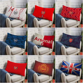 Câu lạc bộ bóng đá Arsenal Logo hình chữ nhật Vỏ gối in bên cạnh Đệm Polyester Trang trí ghế Sofa tại nhà (Không có lõi)