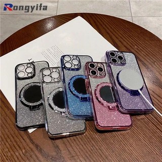 Ốp Lưng Cho Xiaomi 13T 12T Pro 13 12 Lite 14 Ultra 13 12 Pro Mi 11T Pro 11 Lite Poco M6 X6 F5 Pro Vỏ Điện Thoại Gương Lấp Lánh Có Giá Đỡ Điện Thoại Từ Tính Sang Trọng Vỏ Mềm