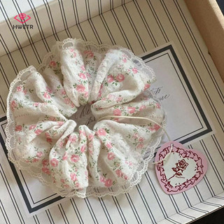 Hwetr Ngọt Ngào Dễ Thương Nhỏ In Hoa Co Giãn Tóc Dành Cho Nữ Bé Gái Thời Trang Ren Tóc Scrunchies Phụ Kiện Tóc Mũ Dễ Thương Mới