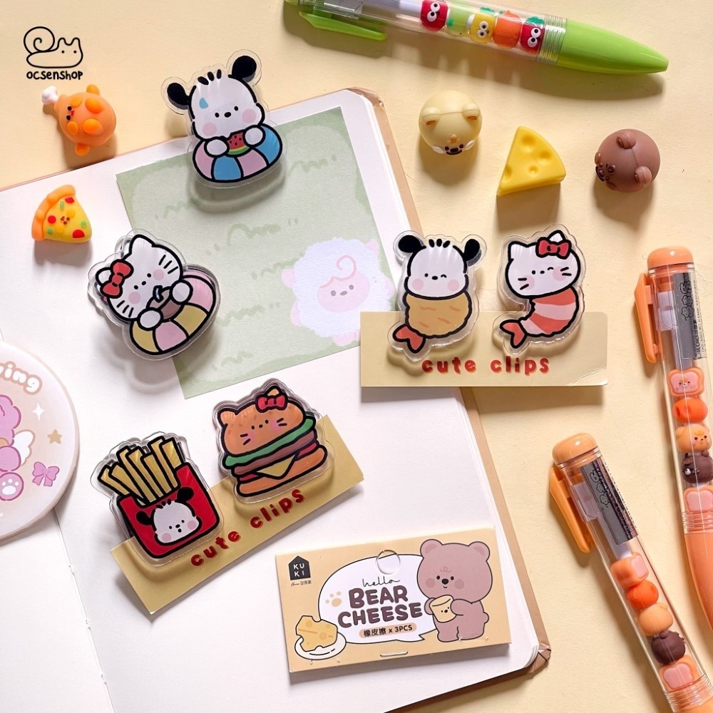 Set kẹp nhựa Sanrio đồ ăn (2c) | Shopee Việt Nam