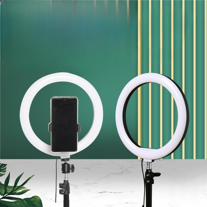 Đèn Livestream 36cm, Bộ Đèn Livestream có kẹp điện thoại - Điều chỉnh ánh sáng dùng cho livestream, trang điểm