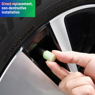 Mới 2 / 4 Chiếc Đa Năng Huỳnh Quang Xe Lốp Van Nắp Dạ Quang Lốp Van Thân Mũ Bán