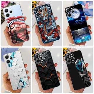 Ốp lưng Xiaomi Redmi 12 4G Redmi12 12R 5G Vỏ điện thoại TPU silicon mềm sơn thời trang