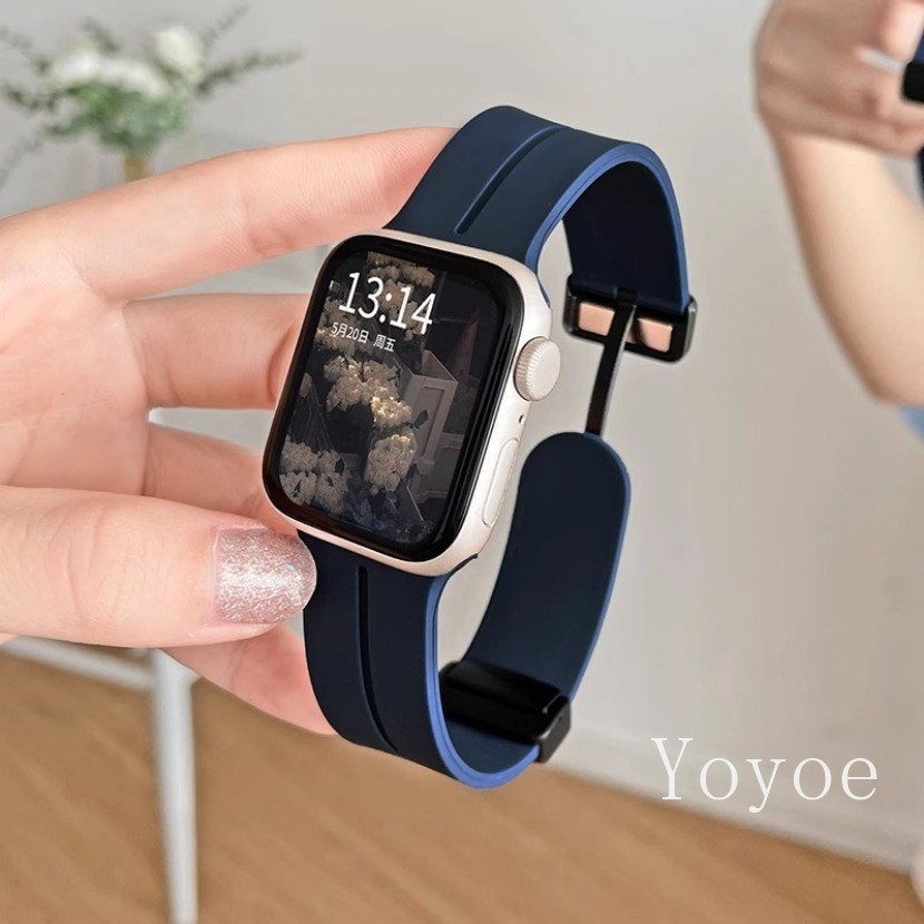 Dây đeo silicone cho dây đeo đồng hồ AW Series 11 10 46mm 9 44 45 40 41 42 38mm  Ultra 2 49 Bracelet iWatch 7 8 se 6 4 5 3 siêu 2 9
