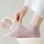 Tất ngắn thể thao PYCOU, Tất tập Yoga cắt thấp chống trượt thoáng khí, Tất chạy bộ co giãn cao màu trơn mềm mại dành cho nữ