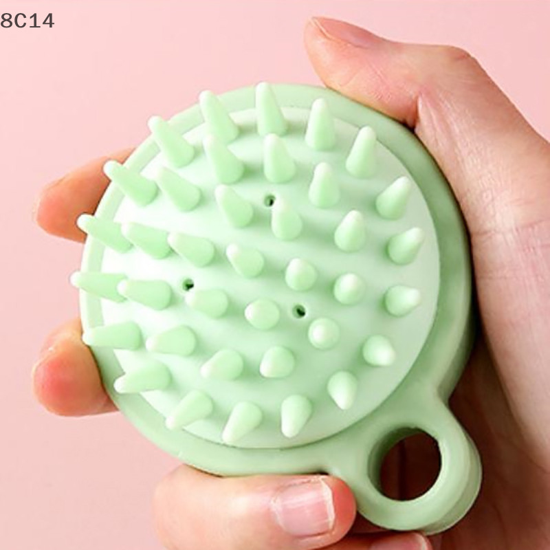 GVERLCRTN Dầu gội silicon Máy mát xa tóc da đầu Lược Massage Dầu gội Bàn chải Massage tắm Máy mát xa da đầu Bàn chải tắm tóc Dụng cụ chăm sóc lược [8C]