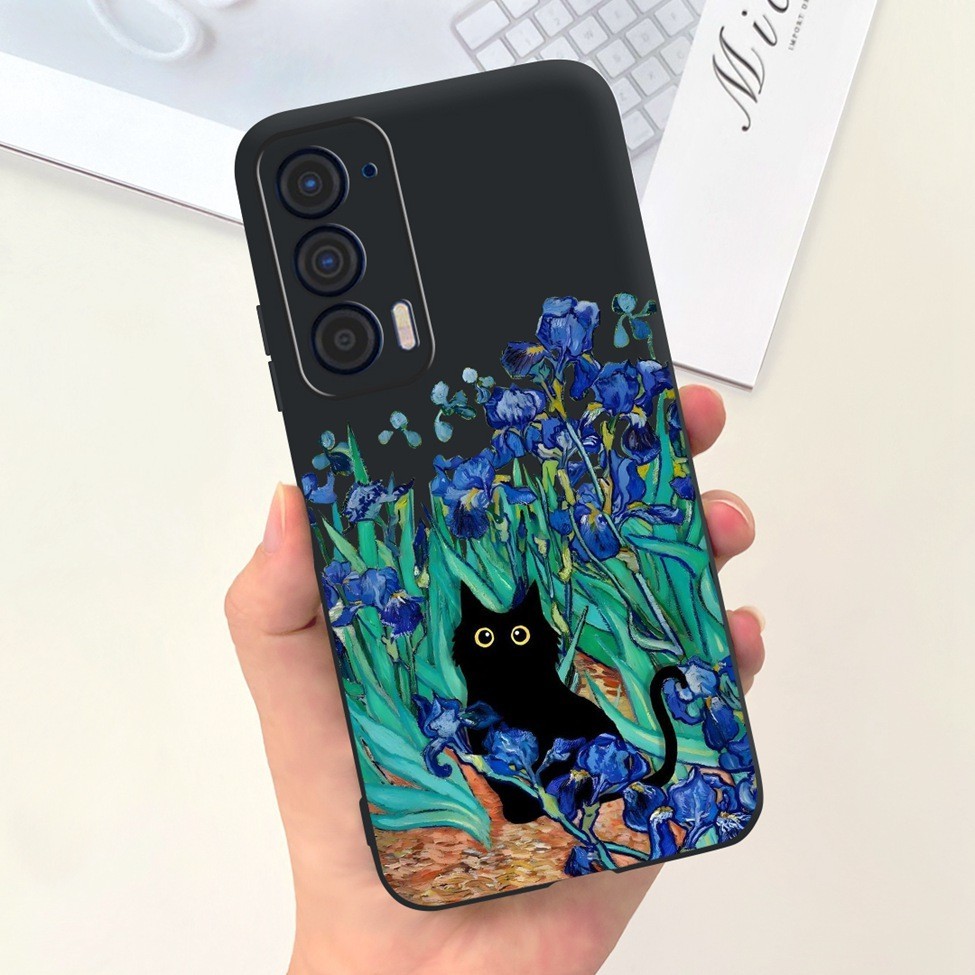Ốp Lưng Motorola Edge 2021 Thẩm Mỹ Mèo Gấu Trúc Sơn Mềm Silicon Motorola Edge 2021 Ốp Lưng Điện Thoại XT2141-1 Ốp Lưng