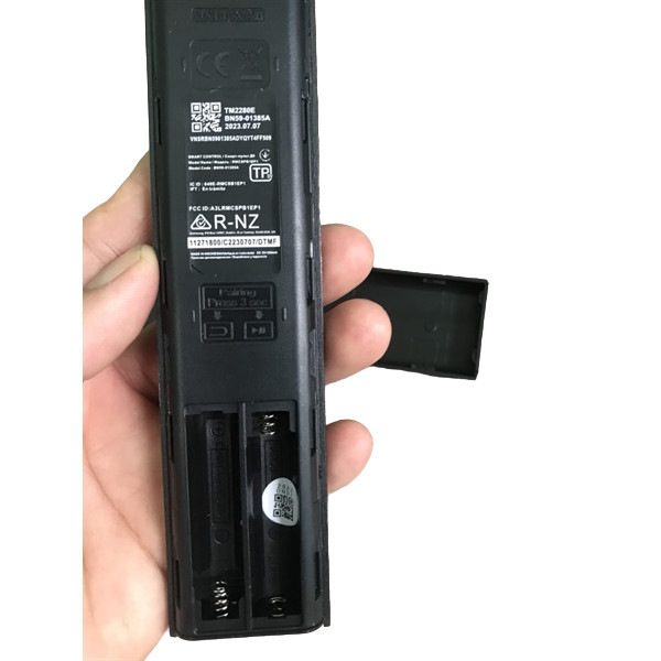tay điều khiển remote từ xa tivi samsung giọng nói Qled BN59-01385A mẫu thẳng made in indonesia-kèm pin