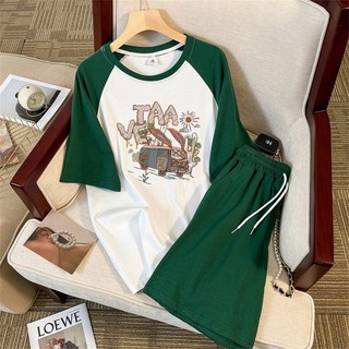 Bộ đồ thể thao ngắn tay cotton dành cho nữ