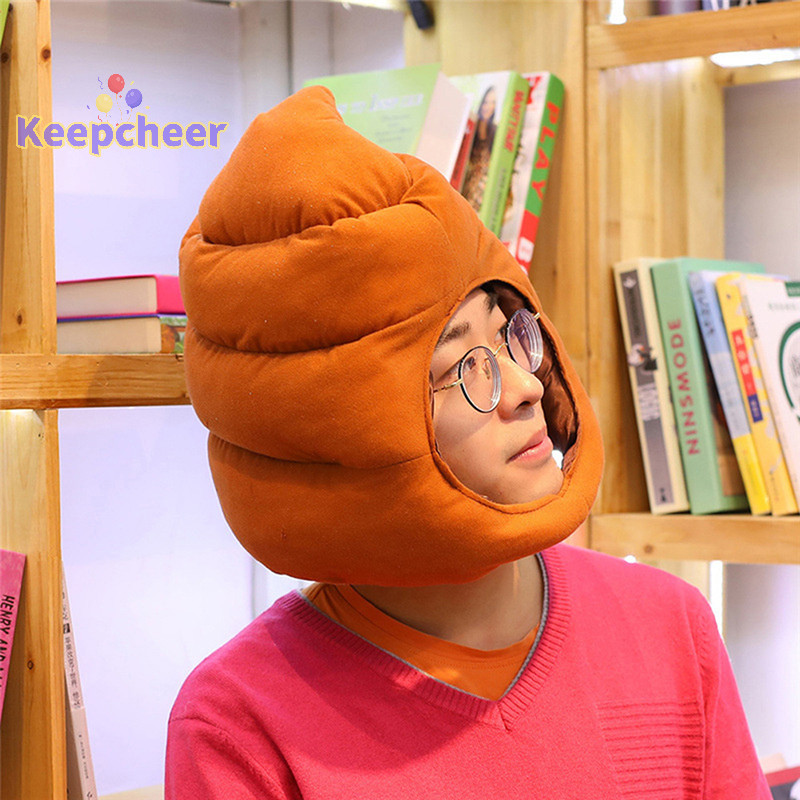 [Keepcheer] Sáng Tạo Dễ Thương Hình Dạng Shit Mũ Sang Trọng Nhồi Bông Ngộ nghĩnh Giả Poop Full Mũ Đội Đầu [Mới]