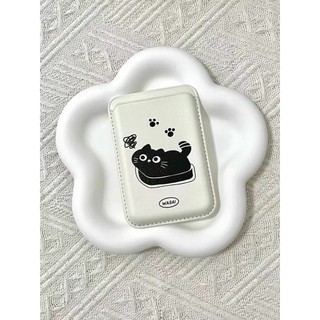 Ví Trắng Hoạt Hình Mèo Đen Phong Cách Ví Điện Thoại Thích Hợp Cho Iphone 15 14 13 12 Ví Đựng Thẻ Điện Thoại