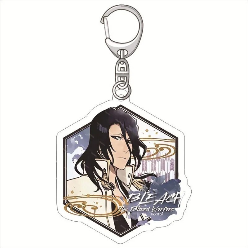 Móc khóa Anime BLEACH The Blood Warfare Kurosaki Ichigo Kuchiki Byakuya Aizen Sousuke Phụ kiện trang trí túi xách Balo