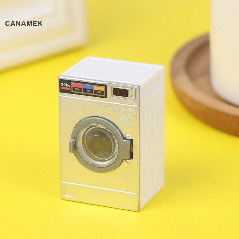 Canamek 1: 12 Nhà Búp Bê Thu Nhỏ Máy Giặt Thiết Bị Gia Dụng Giặt Mô Hình Trang Trí Đồ Chơi CSF