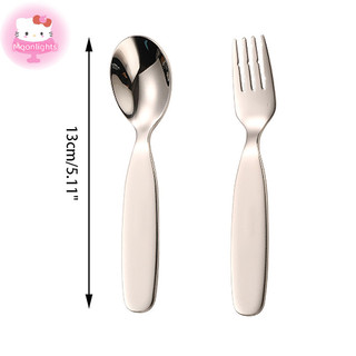 Moonlights Trẻ Em Bộ Đồ Ăn Sâu Dày Thép Không Gỉ Trẻ Em Thìa Eag Thìa Nĩa Inox 304 Nĩa Trẻ Em EN