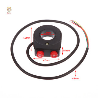 Công tắc động cơ TWE Phụ kiện sửa đổi tín hiệu rẽ Xe máy ATV 22mm Tay lái còi và đèn pha Nút kết hợp VN