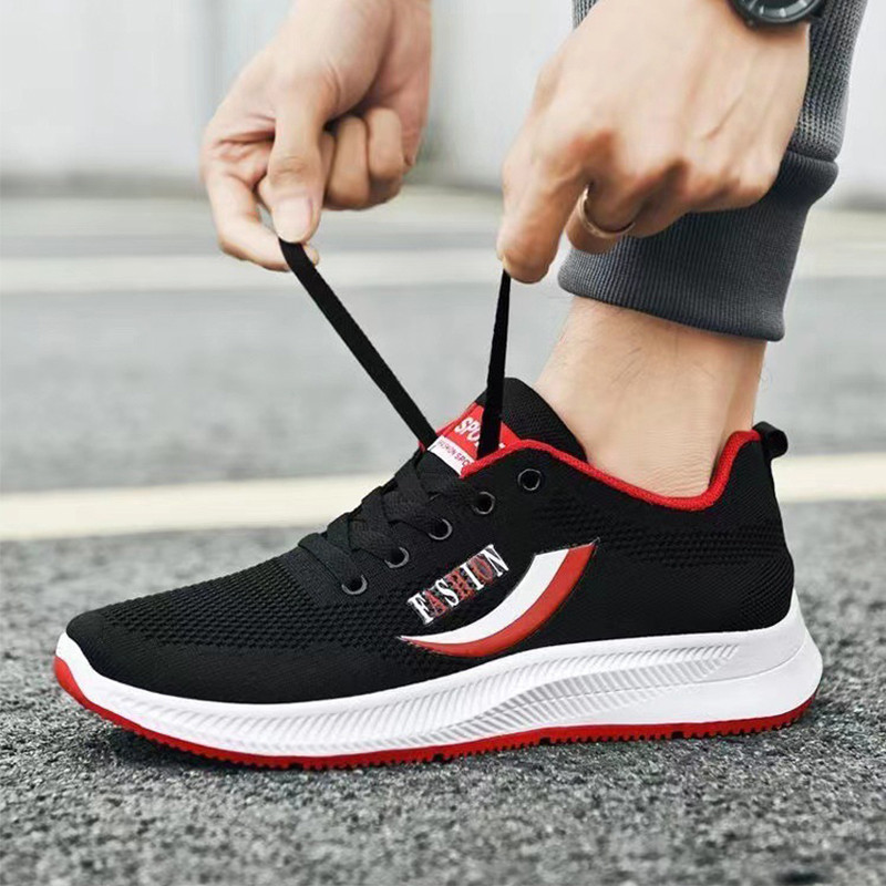 🔥Còn hàng🔥Giày thể thao nam thiết kế dạng lưới thoáng khí, giày chạy bộ nhẹ chống trượt