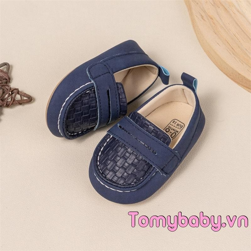 Giày Loafer Cho Bé Màu Trơn Chống Trơn Trượt Đế Mềm Giày Slip-on Thông Thường Cho Bé Trai Bé Gái