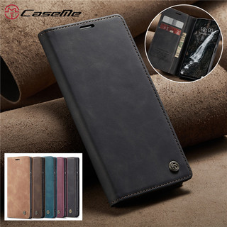 Vỏ Kinh Doanh Cho Redmi Note 14 Pro + 13 12 11 10 9 8 Pro Plus CaseMe Thương Hiệu Flip Stand Bao Da Ví Đựng Thẻ