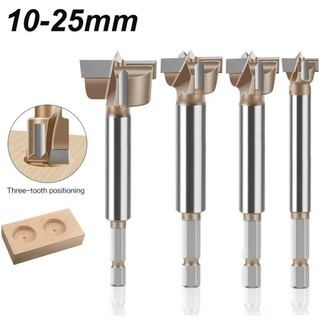 Mũi khoan bản lề HOMEHAVEN, Mũi khoan lưỡi đôi ba mũi, Máy cắt gỗ cacbua vonfram 10-25mm