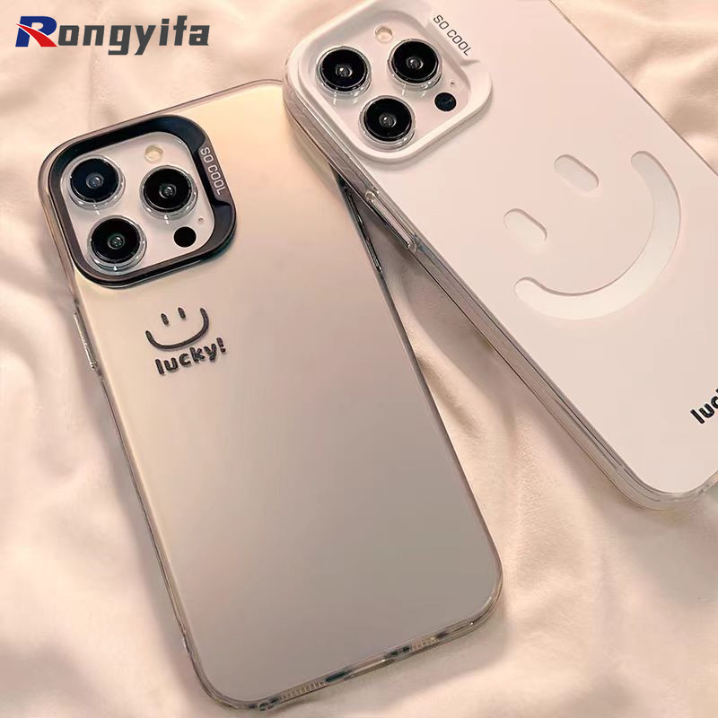 Ốp Điện Thoại Mờ Nụ Cười Đơn Giản Dễ Thương Cho Redmi K80 Pro Note 15 14 Pro Plus Redmi 15 15C Turbo 4 Pro A5 5G 4G Vỏ Hoạt Hình Ốp Lưng Chống Sốc