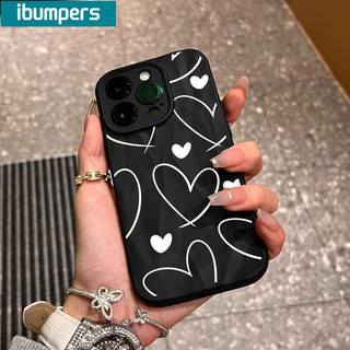 ibumpers Ốp Lưng IPhone Đơn Giản Graffiti Hành Tinh Tình Yêu Họa Tiết Cho IPhone 16 15 14 12 13 11 Pro Max IP 7 8 Plus X XS XR Ốp Điện Thoại Silicon Mềm Chống Sốc