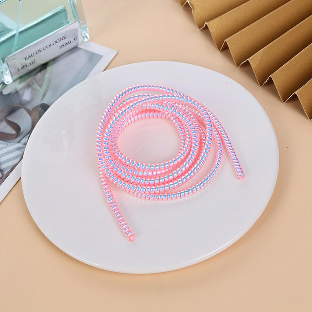 Dây Quấn Bảo Vệ Cáp Sạc Truyền Dữ Liệu Bằng tpu Dẻo Màu laser Dài 1.4m Chống Đứt Tiện Dụng
