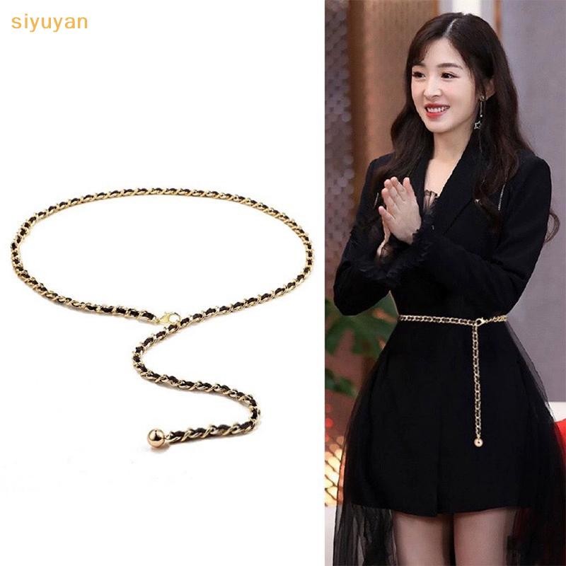 Siyuyan Dây Xích Thời Trang Thắt Lưng Nữ Thắt Lưng Kim Loại Dành Cho Nữ Sang Trọng sel Mỏng Dây Thắt Lưng Đầm Áo Có Thể Điều Chỉnh Corset VN