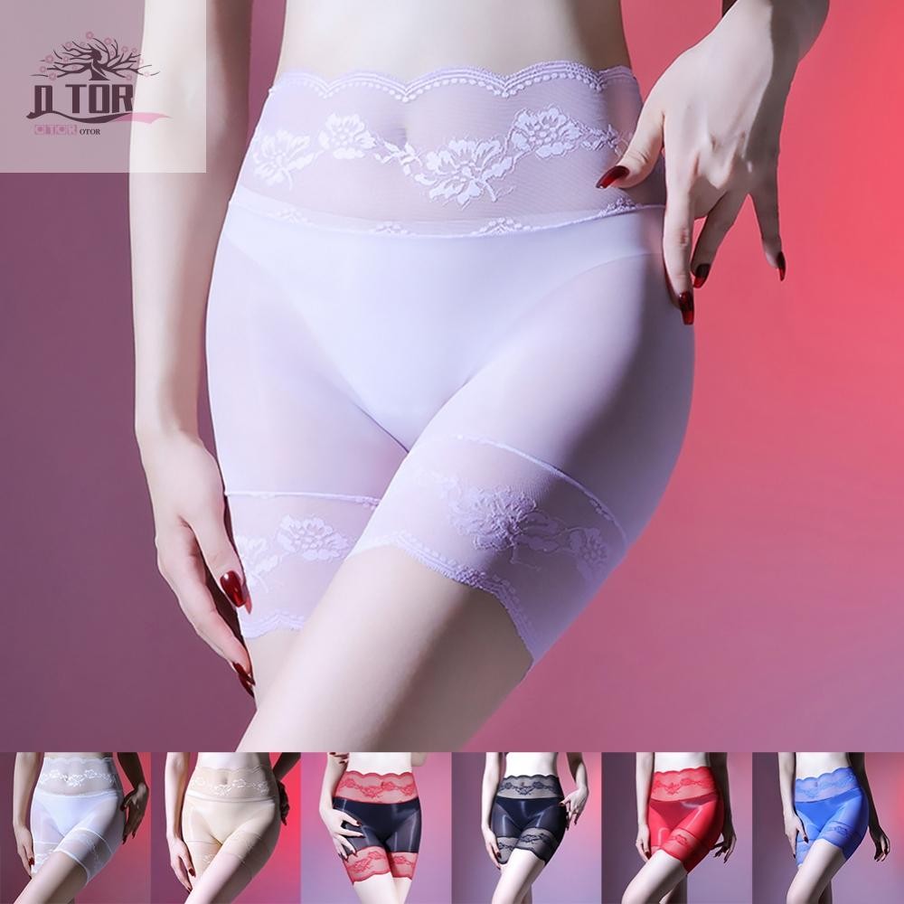 Quần lót Boxer ren trong suốt thanh lịch dành cho nam và nữ phong cách eo cao