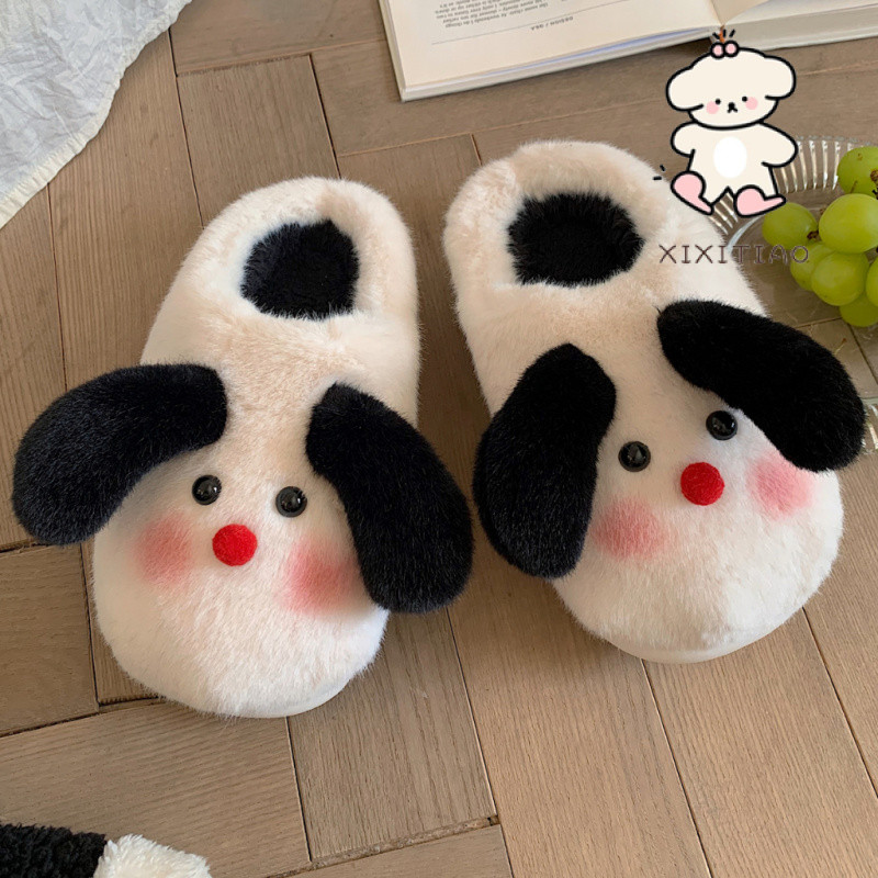 Xixitiao Cotton Dép Nữ Trong Nhà Đáy Mềm Lông Cừu Ấm Áp Độc Đáo Sáng Tạo Ba Chiều Gà Vàng Nhỏ