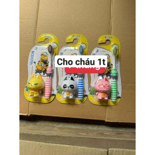 Bàn chải đánh răng cho bé mềm mại kèm đồ chơi cho bé từ 1 tuổi