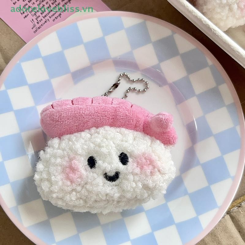 THÊM Ngọt Sushi Sang Trọng Búp Bê Nhồi Bông Mềm Búp Bê Móc Khóa Xe Chìa Khóa Ba Lô Mặt Dây Chuyền Túi Đi Học Trang Trí Cặp Đôi Quà Tặng BSS
