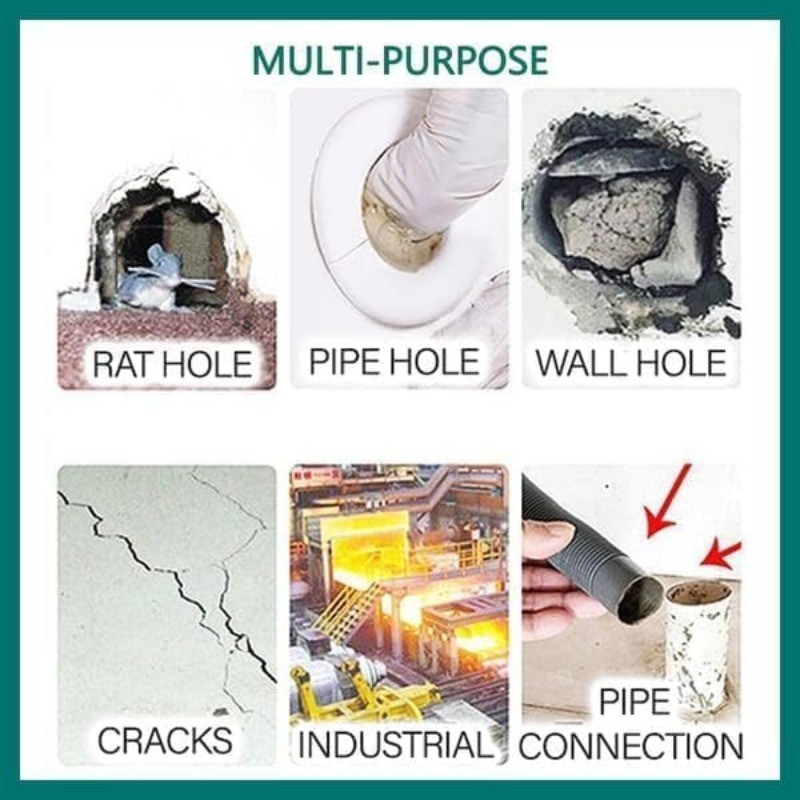 Bùn niêm phong lỗ điều hòa không khí / Chất độn khoảng cách tường chống thấm nước Putt / Đất sét sửa chữa ống