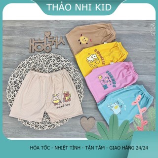 quần đùi cho bé trai bé gái quần chục chất tăm lạnh mềm mát thấm hút mồ hôi 3-13kg