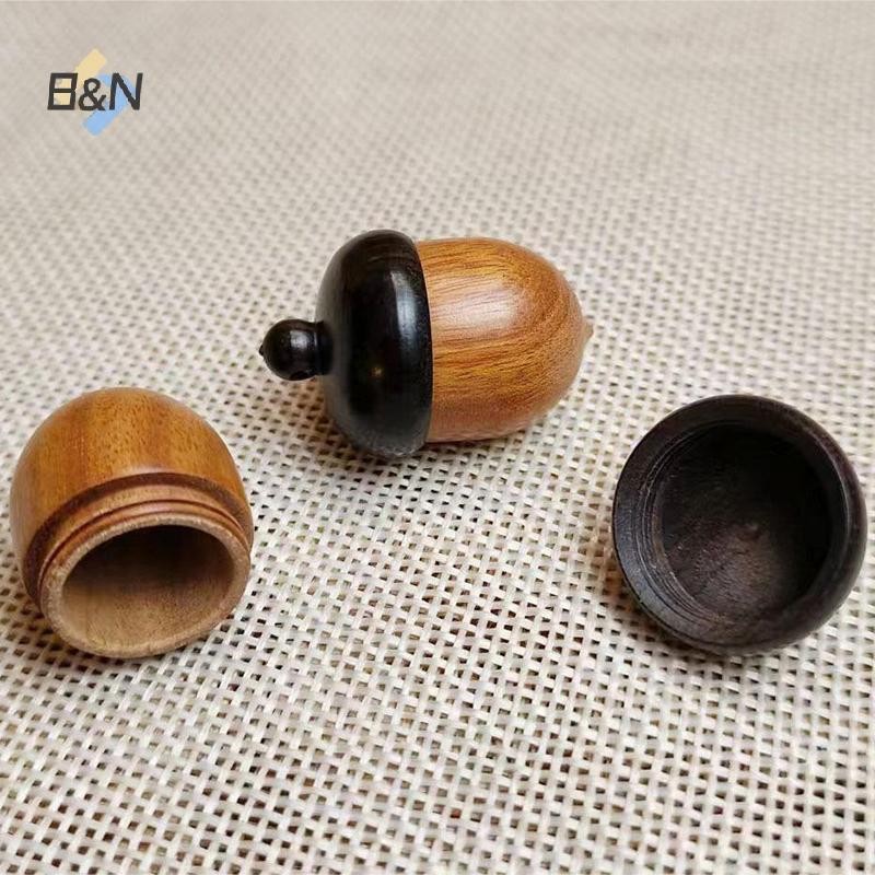 Hộp đựng thuốc B & N 1Pc Hộp đựng chai gỗ nguyên khối Hộp đựng cứu hộ bằng gỗ đàn hương Hộp đựng thuốc Hộp đựng thuốc.