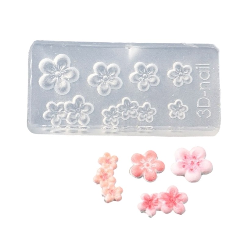 Inste Nail Art Khuôn Silicon Làm Móng Mẫu Khuôn Hoa Móng Tay Nghệ Thuật Trang Trí
