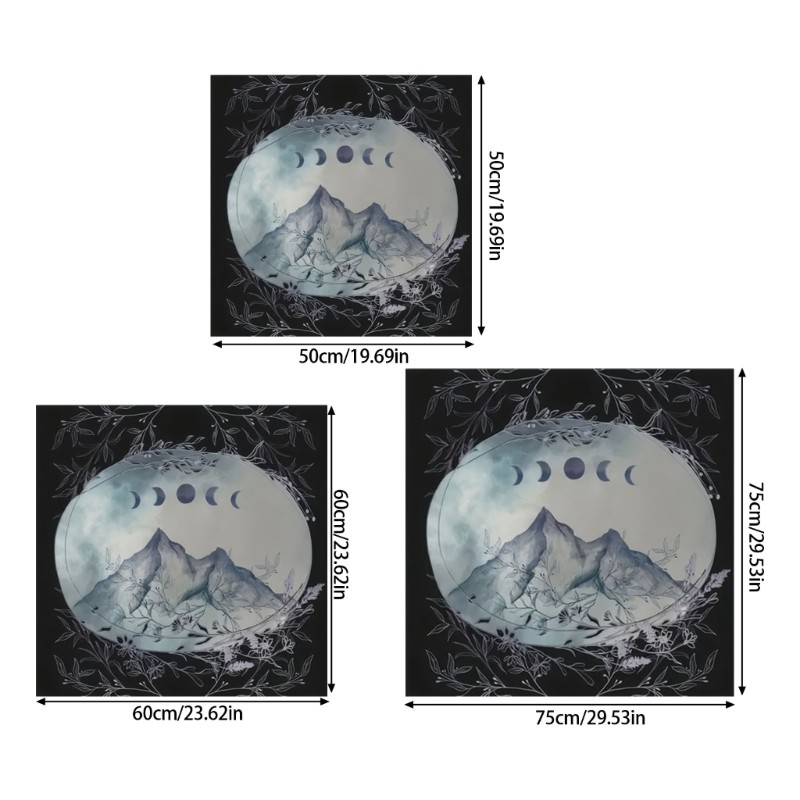 Cinna Tarot Khăn trải bàn Tấm thảm Moon Mountain Altars Vải Đồ dùng phù thủy