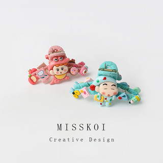 MISMEMO Hoạt Hình Dễ Thương Crayon Shin-Chan Kẹp Thiết Kế Ban Đầu Dễ Thương Cá Mập Kẹp