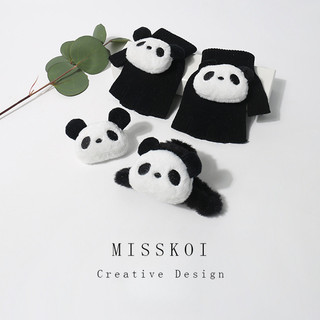 MISMEMO Hoạt Hình Gấu Trúc Dễ Thương Sang Trọng Lấy Kẹp Găng Tay Series Phụ Kiện Đơn Giản