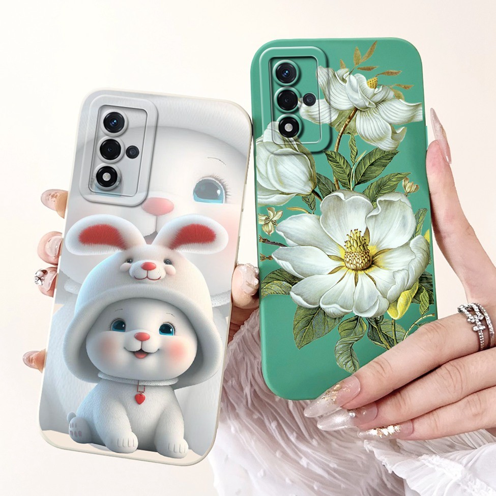 Ốp lưng Oppo A93s 5G PFGM00 Ốp lưng Oppo A93s 5G Chống sốc Mèo Gấu Trúc Thỏ Thời Trang Hoa Tình Yêu