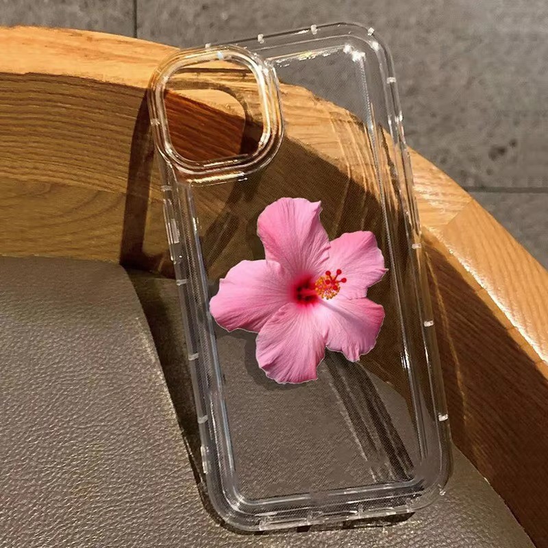 Dành Cho iPhone 16 15 Pro Max 11 13 14 12 Pro Cho iPhone 16e 7 8 Plus XS Max X XR SE2022 Thực Tế Hoa Lily Trong Suốt Mềm Chống Sốc