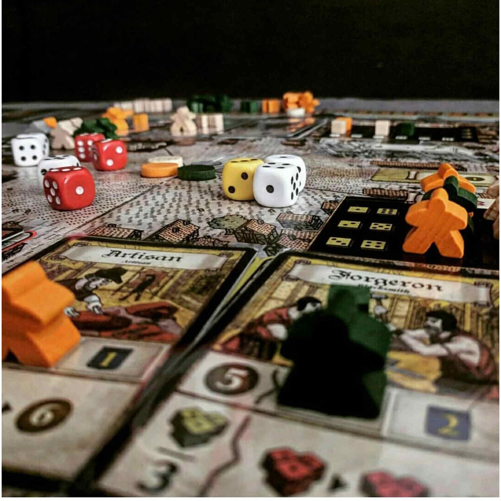 Bộ trò chơi boardgame Troyes - quản lý thành phố bằng xúc xắc Tigar