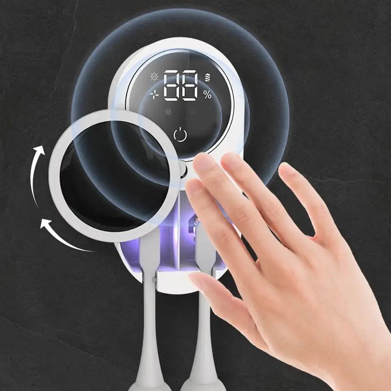Giá đỡ bàn chải đánh răng kèm UV, khử trùng di động, phụ kiện nước rửa, di động